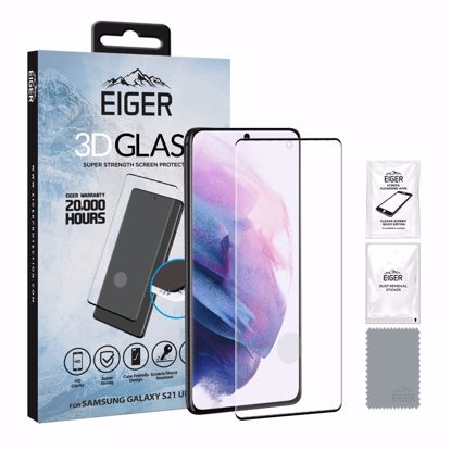 Picture of Eiger Eiger Mountain Glass 3D Screen Protector for Samsung Galaxy S21 Ultra in Clear / Black