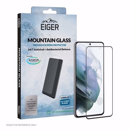 Picture of Eiger Eiger Mountain Glass Screen Protector 3D for Samsung Galaxy S22+ in Clear/ Black