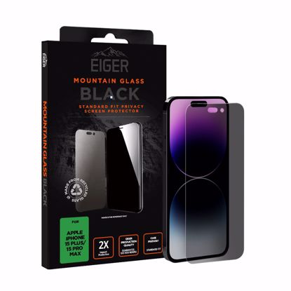 Picture of Eiger Eiger Mountain Black Privacy Screen Protector for Apple iPhone 16 Plus/ 15 Plus/15 Pro Max